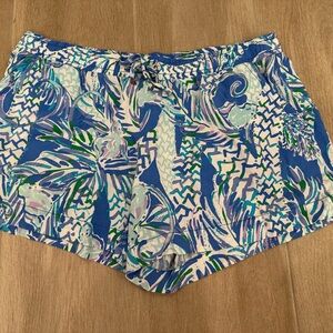 Lilly Pulitzer Blue and Green Patterned Shorts